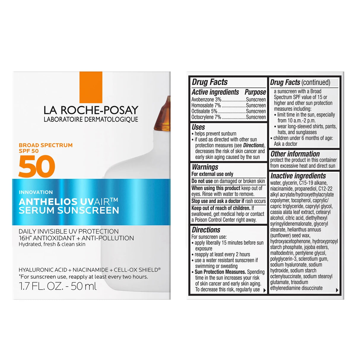 Anthelios UVAir™ SPF 50 Serum Sunscreen